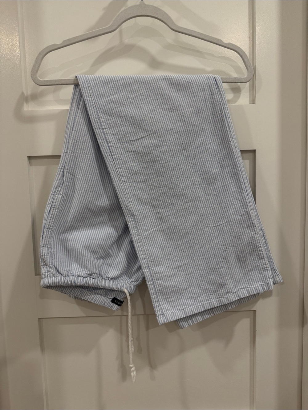Brandy Melville Light Blue Pinstripe Track Pants